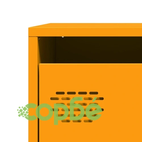 Бюфет, горчица жълто, 101,5x39x73,5см, студеновалцувана стомана ➤ топ цена ➤ sorbe.bg