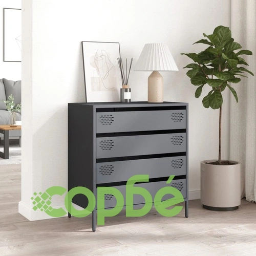 Бюфет, антрацит, 68x39x73,5 см, студеновалцувана стомана ➤ топ цена ➤ sorbe.bg
