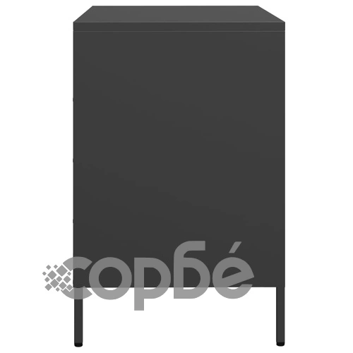 Бюфет, черен, 68x39x58,5 см, студеновалцувана стомана ➤ топ цена ➤ sorbe.bg