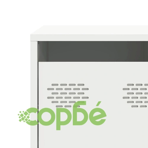 ТВ шкаф, бял, 135x39x43,5 см, студеновалцувана стомана ➤ топ цена ➤ sorbe.bg