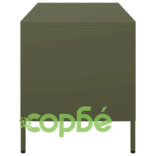 ТВ шкаф маслиненозелен 68x39x43,5 см студеновалцувана стомана ➤ топ цена ➤ sorbe.bg