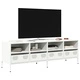 ТВ шкаф, бял, 135x39x43,5 см, студеновалцувана стомана