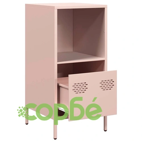 Бюфет, розов, 35x39x73,5 см, студеновалцувана стомана ➤ топ цена ➤ sorbe.bg