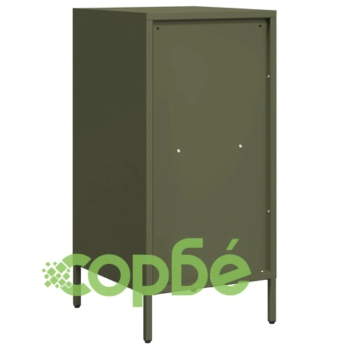 Бюфет, маслиненозелен, 35x39x73,5 см, студеновалцувана стомана ➤ топ цена ➤ sorbe.bg