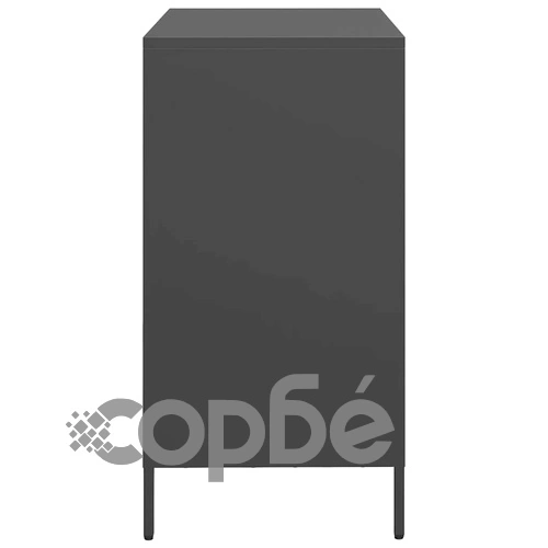 Бюфет, черен, 68x39x73,5 см, студеновалцувана стомана ➤ топ цена ➤ sorbe.bg