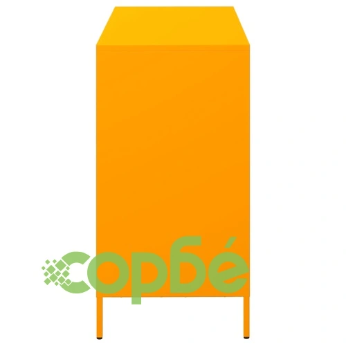 Бюфет, горчица жълто, 101,5x39x73,5см, студеновалцувана стомана ➤ топ цена ➤ sorbe.bg