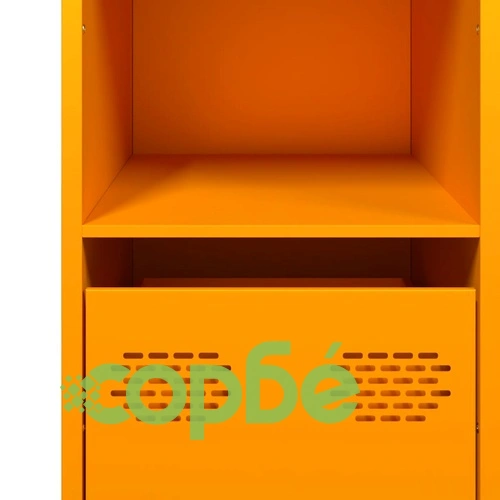 Бюфет, горчица жълто, 101,5x39x73,5см, студеновалцувана стомана ➤ топ цена ➤ sorbe.bg