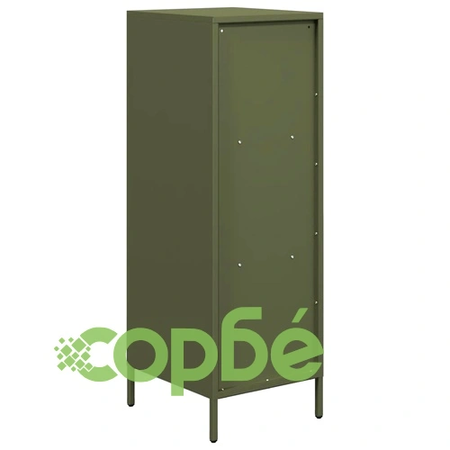 Висок шкаф, маслиненозелен, 35x39x103,5 см, стомана ➤ топ цена ➤ sorbe.bg