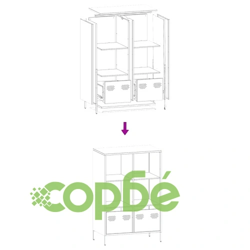 Висок шкаф, бял, 68x39x103,5 см, стомана ➤ топ цена ➤ sorbe.bg