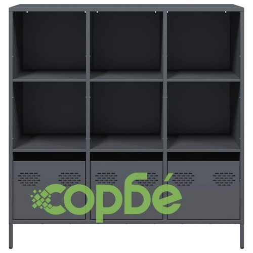 Висок шкаф, антрацит, 101,5x39x103,5 см, стомана ➤ топ цена ➤ sorbe.bg