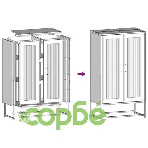 Висока дъска антрацит 68x39x123 cm Стомана ➤ топ цена ➤ sorbe.bg