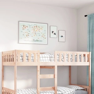Детско легло без матрак, 90x200 см, борово дърво масив