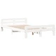 Рамка за легло без матрак, бял, 120x190 см, борово дърво масив