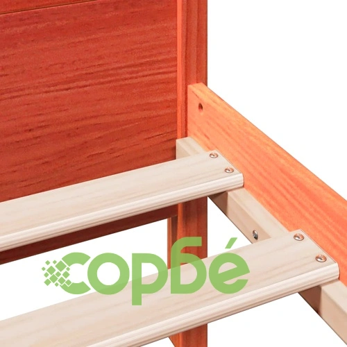 Рамка за легло без матрак, восъчнокафяв, 160x200 см, бор масив ➤ топ цена ➤ sorbe.bg