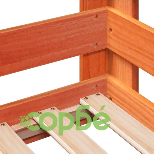 Рамка за легло без матрак, восъчнокафяв, 90x190 см, бор масив ➤ топ цена ➤ sorbe.bg