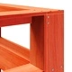 Табла за книги с L-образна, восъчнокафява, 160 см, дърво бор