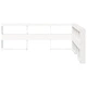 Табла за книги с L-образна, бяла, 140 см, масивно дърво бор