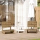 Градински столове 2 бр. 60x64x70,5 cm Импрегнирано дърво Бор