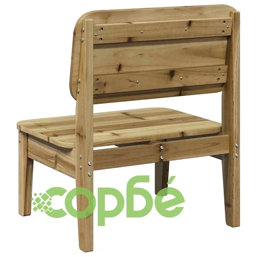 Градински столове 2 бр. 60x52,5x72 cm Импрегнирано дърво Бор ➤ топ цена ➤ sorbe.bg