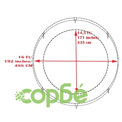 Отскачаща повърхност, подходяща за трамплин с  488 см. ➤ топ цена ➤ sorbe.bg