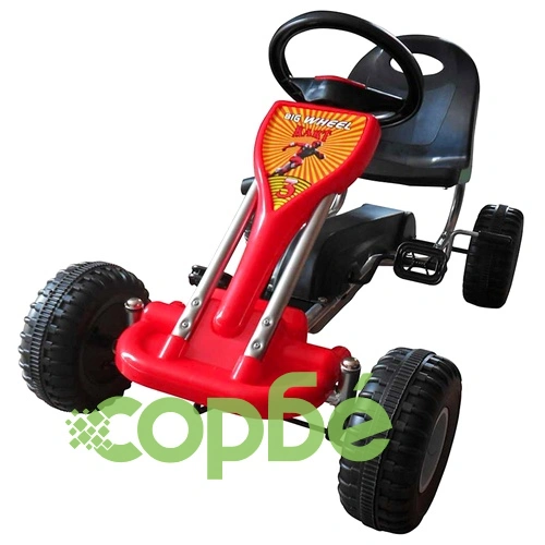 Детски картинг с педали, цвят червен ➤ топ цена ➤ sorbe.bg