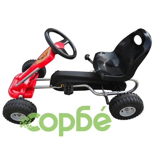 Детски картинг с педали, цвят червен ➤ топ цена ➤ sorbe.bg