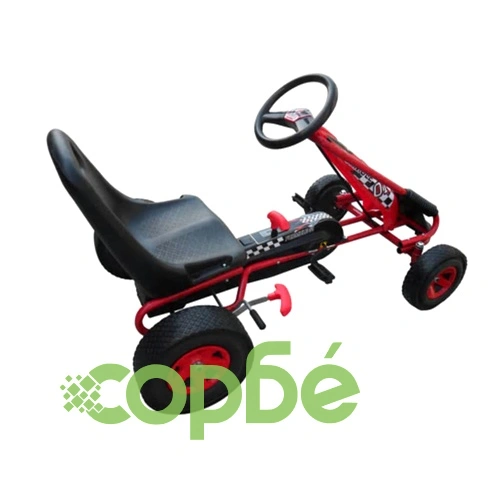 Картинг с педали и регулируема седалка, цвят червен ➤ топ цена ➤ sorbe.bg