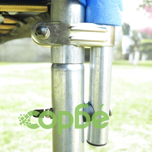 Трамплин с предпазна мрежа, стълба и покривало,  244 см. ➤ топ цена ➤ sorbe.bg