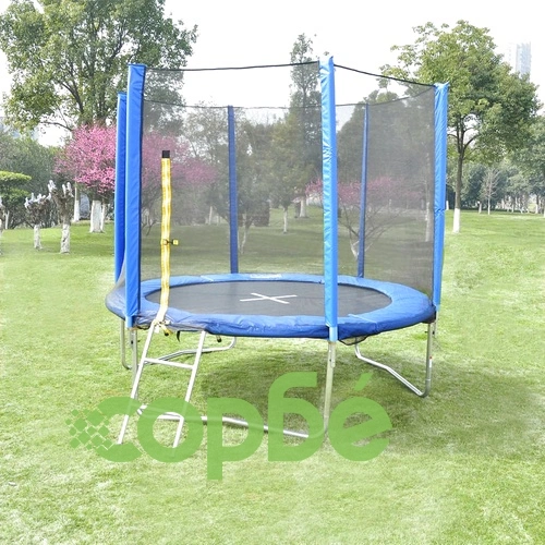 Трамплин с предпазна мрежа, стълба и покривало,  305 см. ➤ топ цена ➤ sorbe.bg