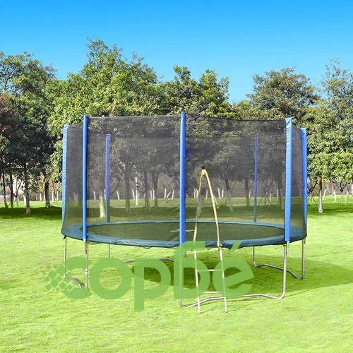 Трамплин с предпазна мрежа, стълба и покривало,  365 см. ➤ топ цена ➤ sorbe.bg