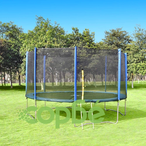 Трамплин с предпазна мрежа, стълба и покривало,  365 см. ➤ топ цена ➤ sorbe.bg