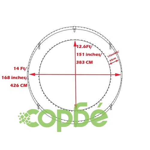 Трамплин с предпазна мрежа, стълба и покривало,  426 см. ➤ топ цена ➤ sorbe.bg