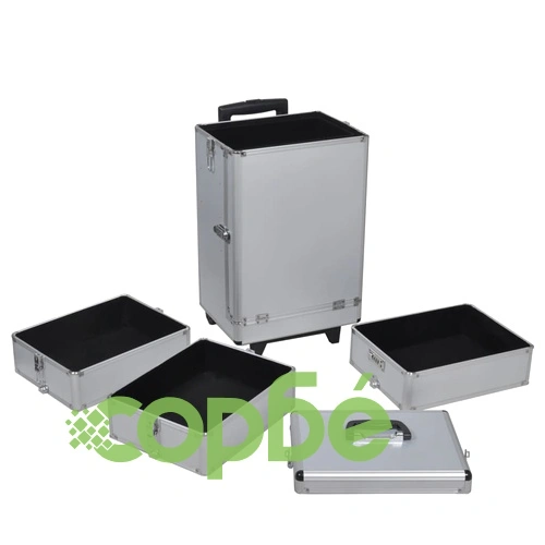 5 в 1 Мултифункционална алуминиева кутия на колела, цвят сребърен ➤ топ цена ➤ sorbe.bg