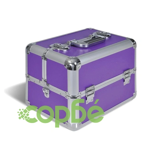 Алуминиева кутия, чанта за гримове, цвят лилав ➤ топ цена ➤ sorbe.bg