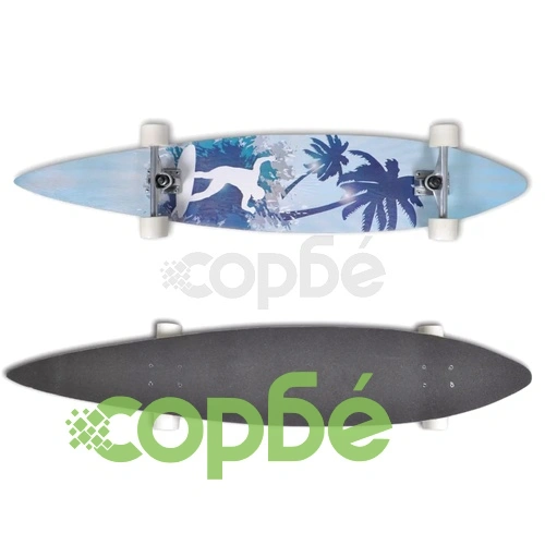 Лонгборд с щампа на палми и дължина 117 см ➤ топ цена ➤ sorbe.bg