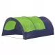 Палатка за къмпинг за 6 човека от полиестер, синьо и зелено