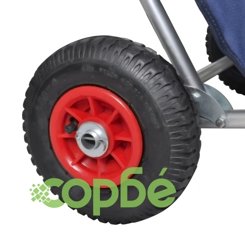 Плажна количка с колела, преносима, сгъваема, синя ➤ топ цена ➤ sorbe.bg