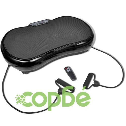 Вибрираща плоча за фитнес с въжета, малка, черна, 200 W ➤ топ цена ➤ sorbe.bg