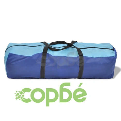 Палатка за къмпинг за 6 човека, цвят морско син/светло син на топ цена от sorbe.bg Палатка за къмпинг за 6 човека, цвят морско син/светло син ➤ топ цена ➤ sorbe.bg