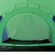 Палатка за къмпинг за 6 човека, цвят морско син/зелен