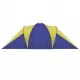 Къмпинг палатка, 6-местна, тъмносиня/жълта