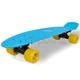 Ретро скейтборд със синя дъска и жълти колела