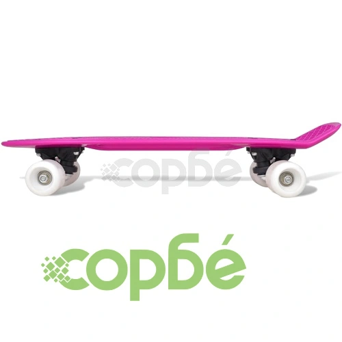 Ретро скейтборд с лилава дъска и бели колела ➤ топ цена ➤ sorbe.bg