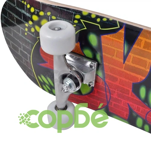 Скейтборд с 9 слоя клен, овална форма и мотив графити, 8