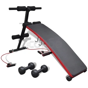 Регулируема мултифункционална лежанка с гири 3 кг
