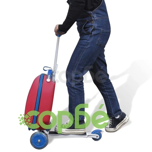 Скутер за деца с куфарче за багаж, червен ➤ топ цена ➤ sorbe.bg
