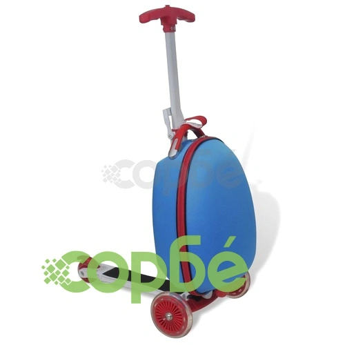 Скутер за деца с куфарче за багаж, син ➤ топ цена ➤ sorbe.bg
