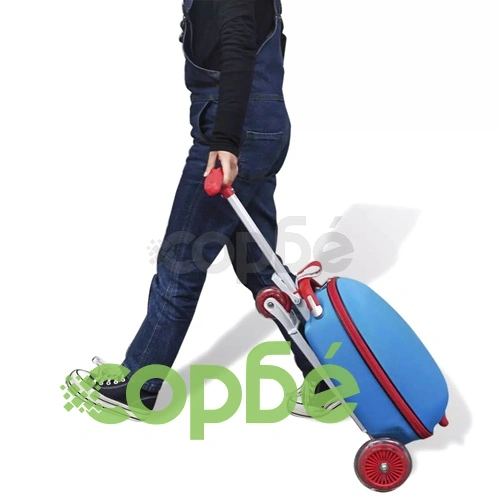 Скутер за деца с куфарче за багаж, син ➤ топ цена ➤ sorbe.bg
