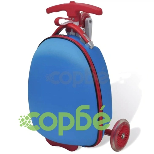 Скутер за деца с куфарче за багаж, син ➤ топ цена ➤ sorbe.bg