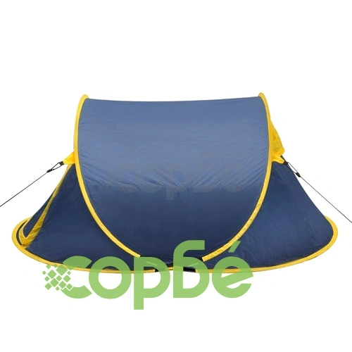 Pop-up къмпинг палатка, 2-местна, тъмносиня/жълта ➤ топ цена ➤ sorbe.bg